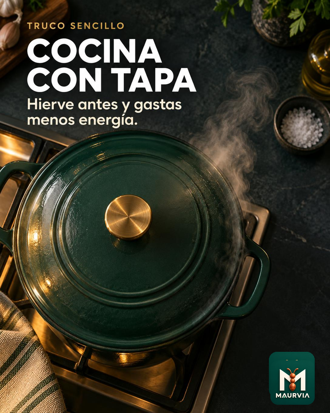 Cocina con tapa